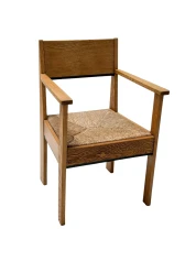 Art Deco Armchair by J.A. Muntendam, Solid Oak, Dutch Design, 1920s